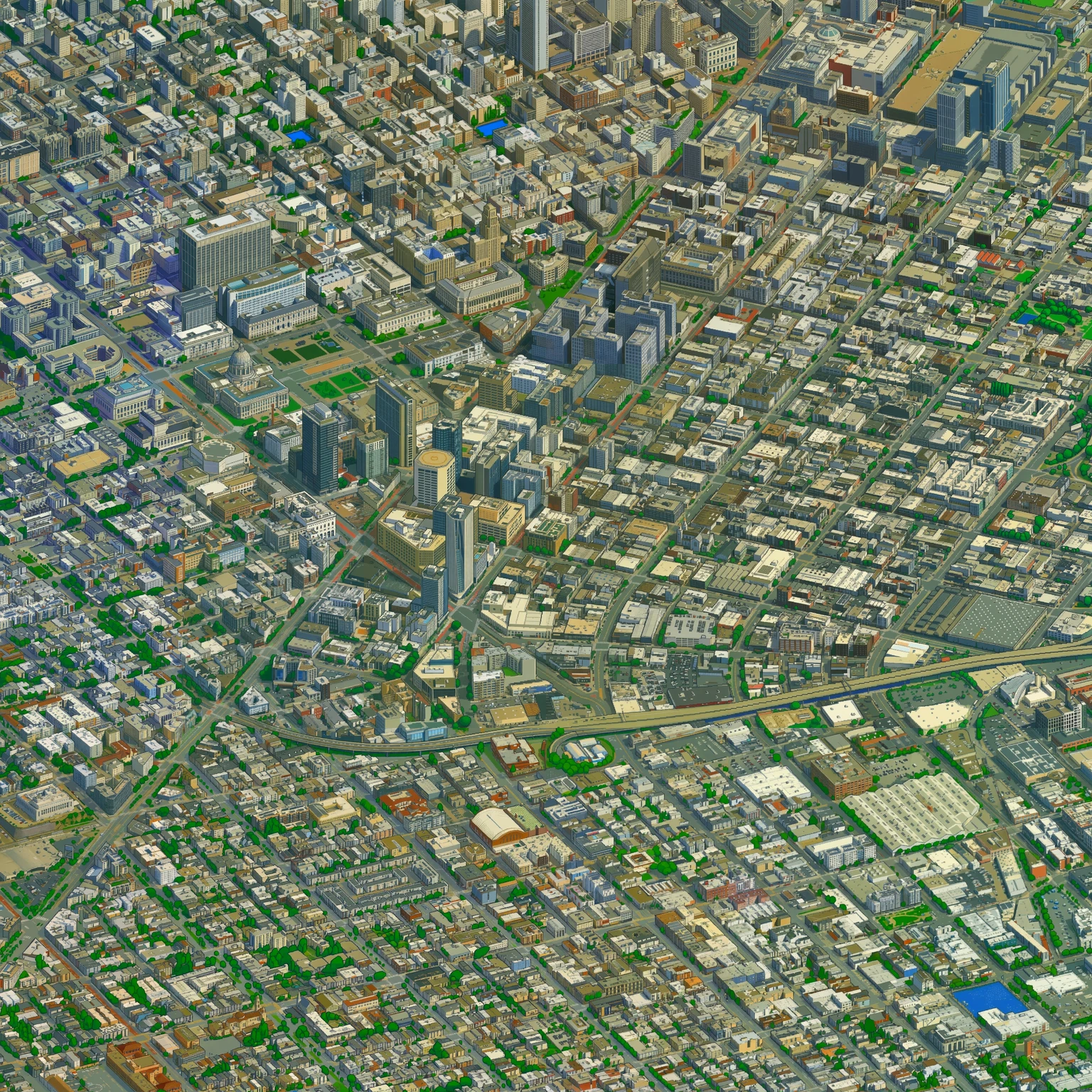 Civic Center in pixel art