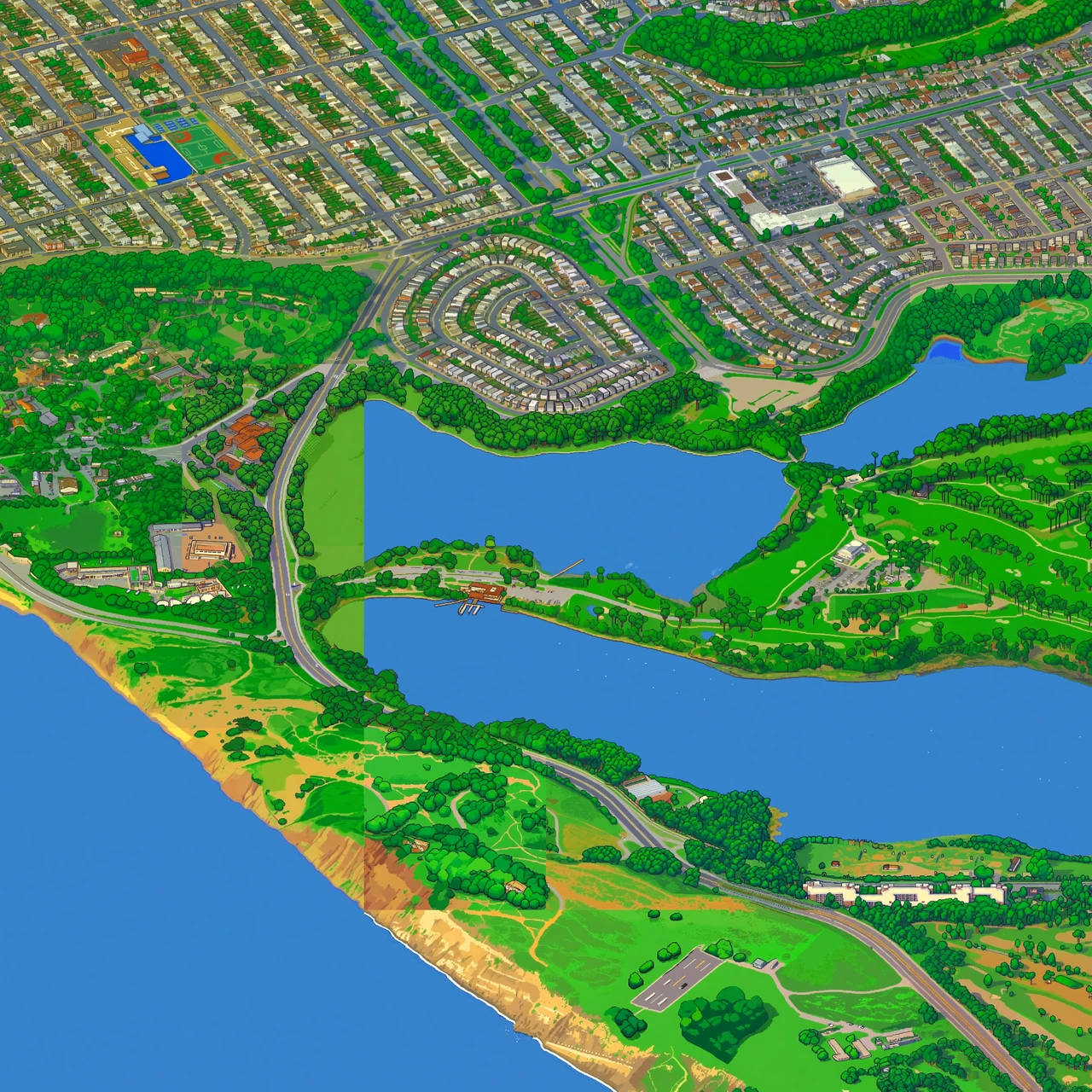 a residual seam near Lake Merced